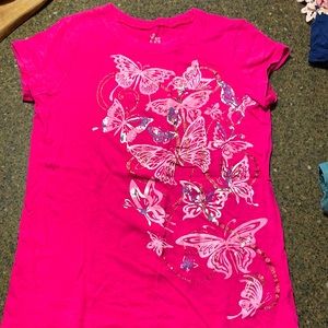 Hot pink girls t-shirt